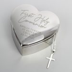 1st Holy Communion Heart Trinket & Cross Set