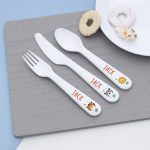 Personalised Jungle Animal Plastic Cutlery Set