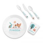 Personalised Kids Scandi Plastic Dining Set