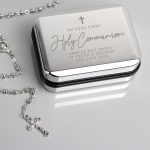 1st Holy Communion Rosary Beads & Cross Trinket Box