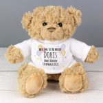 Personalised Teddy & Balloons Teddy Bear