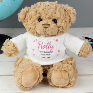Personalised Pink Name & Message Teddy Bear