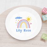 Personalised Baby Dinner Set - Pastel Sky