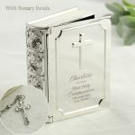 First Holy Communion Bible Trinket Box with Rosary Beads