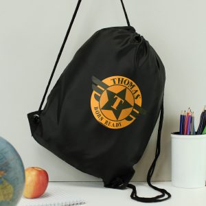 Personalised Badge Black Kit Bag