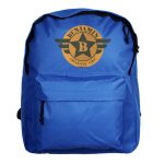Personalised Badge Blue Backpack